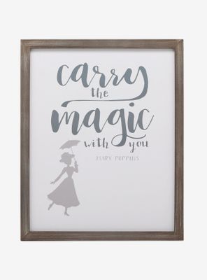 Disney Mary Poppins Carry The Magic Framed Wood Wall Decor