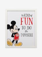Disney Mickey Mouse Do The Impossible Framed Wood Wall Decor