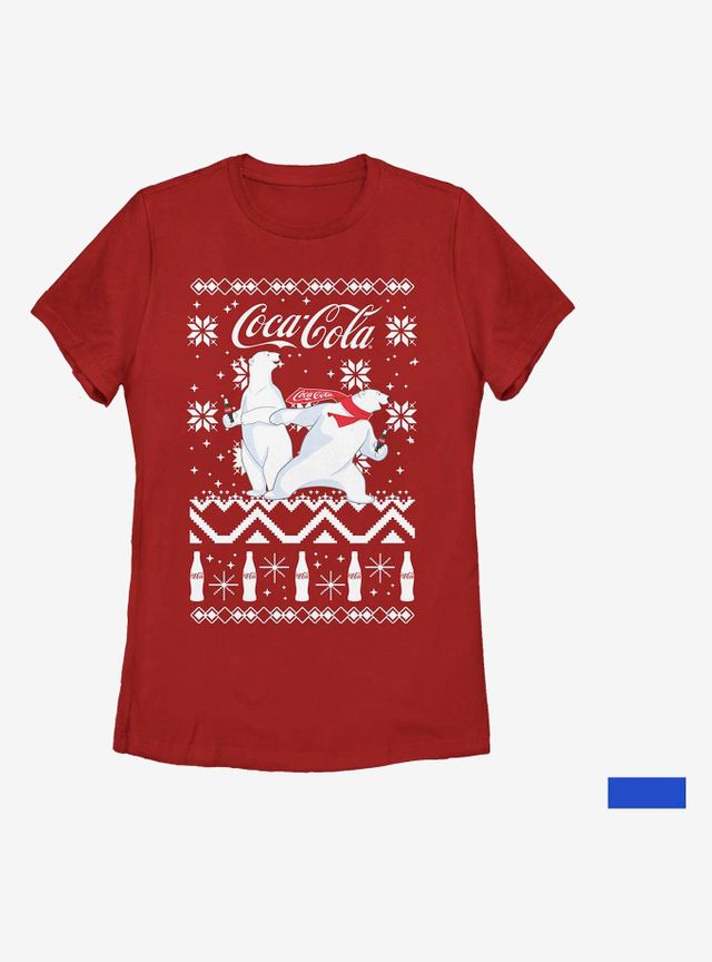 Lucky Brand Women's Coke Santa Snow Crewneck T-Shirt