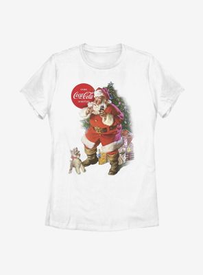 Coca-Cola Santa Puppy Womens T-Shirt