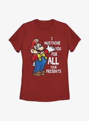 Super Mario All Presents Womens T-Shirt