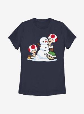 Super Mario Frosty Toad Christmas Womens T-Shirt