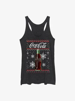 Coca-Cola Bottle Snowflakes Christmas Pattern Womens Tank Top