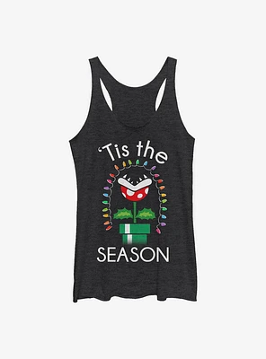 Super Mario Xmas Piranha Womens Tank Top