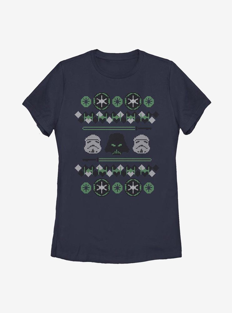 Star Wars Empire Holiday Pattern Womens T-Shirt