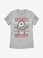 Disney Pixar Monsters, Inc. Mike Holiday Pattern Womens T-Shirt