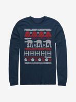 Star Wars Christmas Sweater Pattern Long-Sleeve T-Shirt