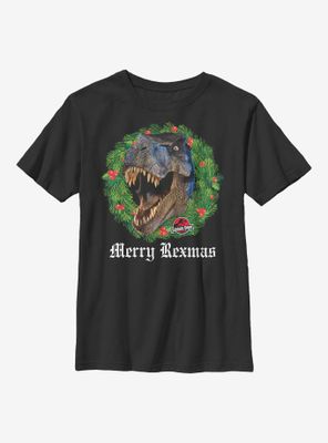 Jurassic Park Rexmas Christmas Youth T-Shirt
