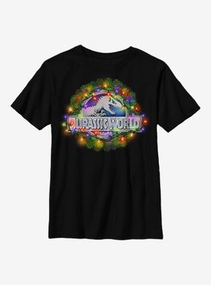 Jurassic World Rexmas Wreath Youth T-Shirt