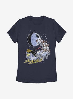 Star Wars Vader Sleigh Womens T-Shirt