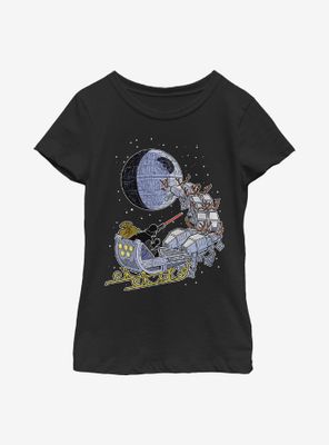 Star Wars Vader Sleigh Youth Girls T-Shirt