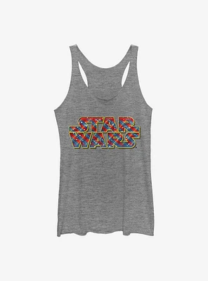 Star Wars Wrapping Logo Womens Tank Top