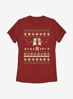 Super Mario Holiday Friendship Womens T-Shirt