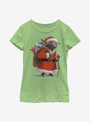Star Wars Santa Yoda Comp Youth Girls T-Shirt