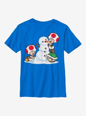 Super Mario Frosty Toad Christmas Youth T-Shirt