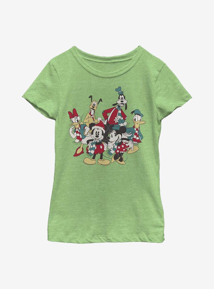 Disney Mickey Mouse Holiday Group Youth Girls T-Shirt