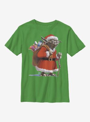Star Wars Santa Yoda Comp Youth T-Shirt