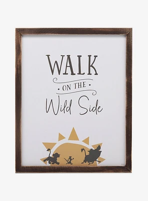 Disney The Lion King Walk On The Wild Side Framed Wood Wall Decor