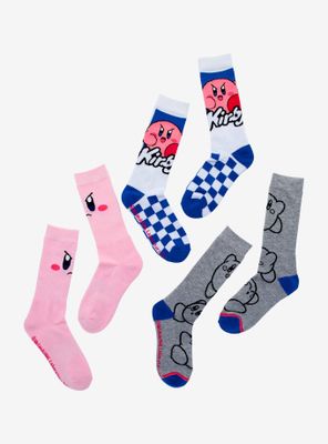 Kirby Checkered Crew Sock Set