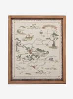Disney Winnie The Pooh Hundred Acre Wood Map Framed Wood Wall Decor