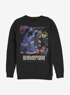 Disney Alice Wonderland Curiouser Sweatshirt