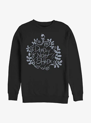 Disney Nightmare Before Christmas Deadly Night Shade Sweatshirt