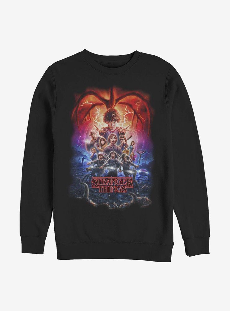 Stranger Things Group Pumpkins Poster Sweatshirt