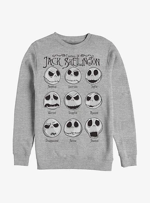 Disney Nightmare Before Christmas Jack Emotions Sweatshirt