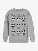 Disney Nightmare Before Christmas Jack Emotions Sweatshirt