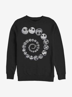 Disney Nightmare Before Christmas Jack Emotions Spiral Sweatshirt