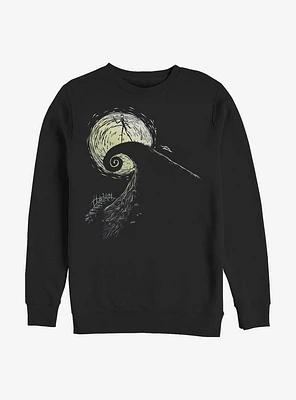 Disney Nightmare Before Christmas Spiral Hill Jack Sweatshirt