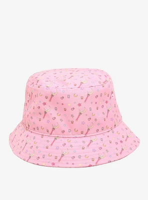 Sailor Moon Pink Icons Bucket Hat