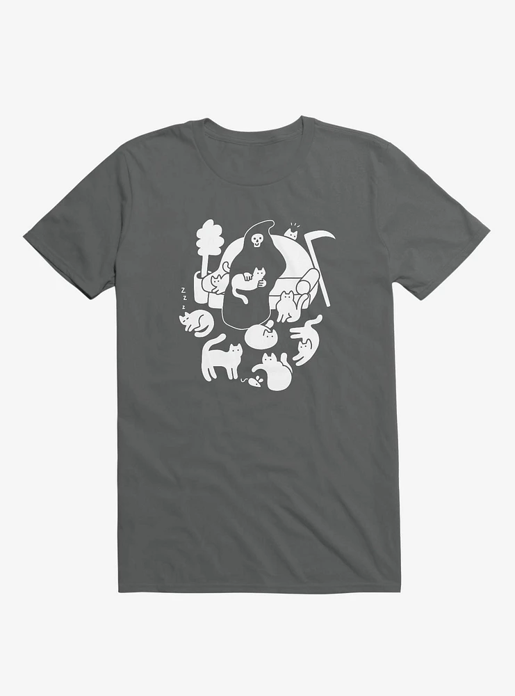 9 Lives Cat Reaper Asphalt Grey T-Shirt