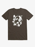 9 Lives Cat Reaper Brown T-Shirt
