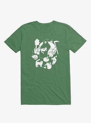 9 Lives Cat Reaper Kelly Green T-Shirt