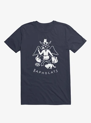 Baphocats Baphomet Cats Navy Blue T-Shirt