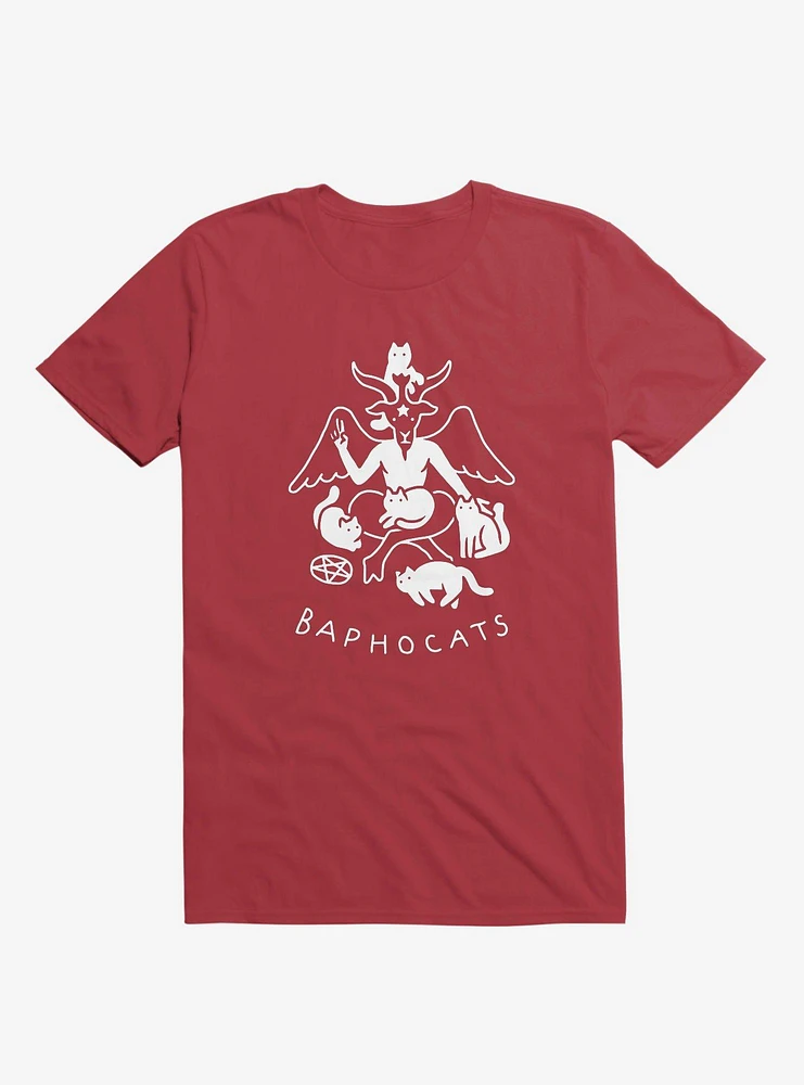 Baphocats Baphomet Cats Red T-Shirt