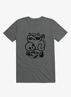 Badass Cat Asphalt Grey T-Shirt