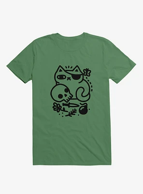 Badass Cat Kelly Green T-Shirt