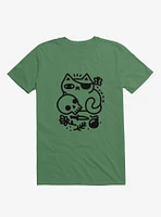 Badass Cat Kelly Green T-Shirt