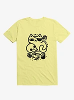 Badass Cat Yellow T-Shirt