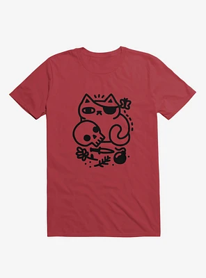 Badass Cat Red T-Shirt