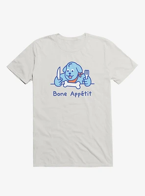 Bone Appetit Dog White T-Shirt