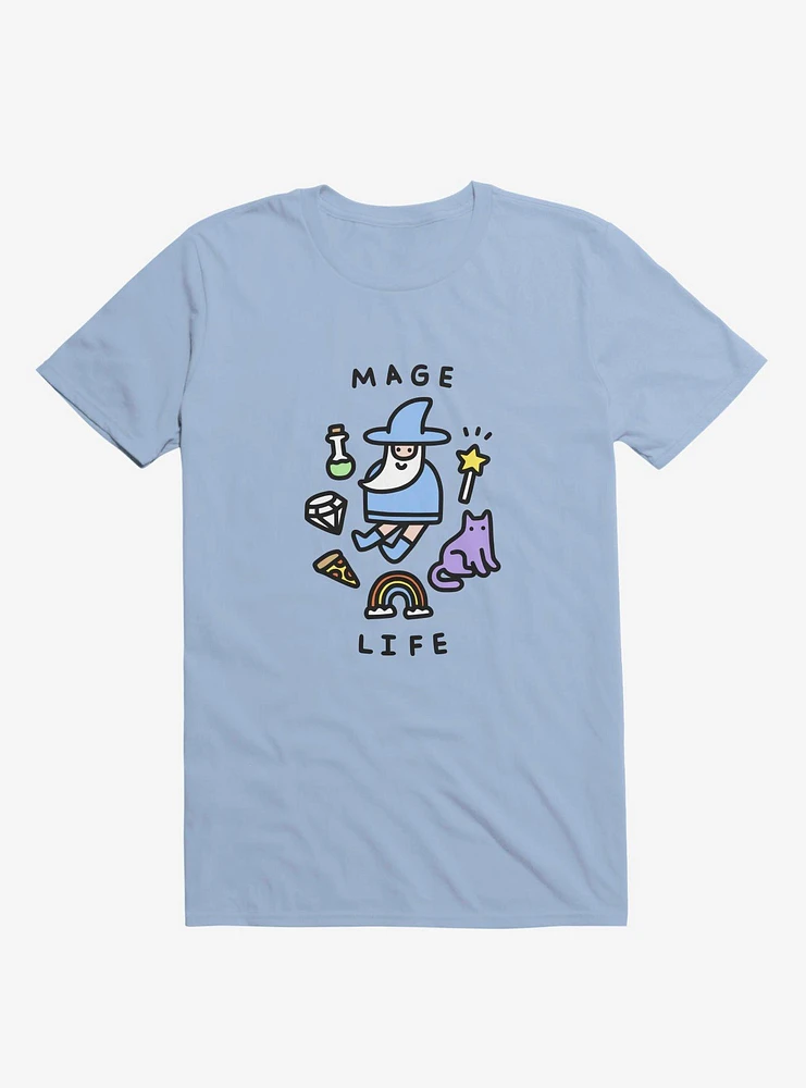 Mage Life Wizard Light Blue T-Shirt