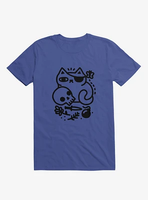 Badass Cat Royal Blue T-Shirt