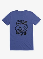 Badass Cat Royal Blue T-Shirt