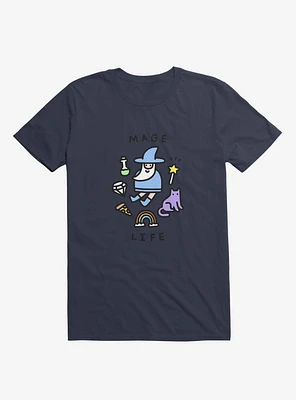 Mage Life Wizard Navy Blue T-Shirt