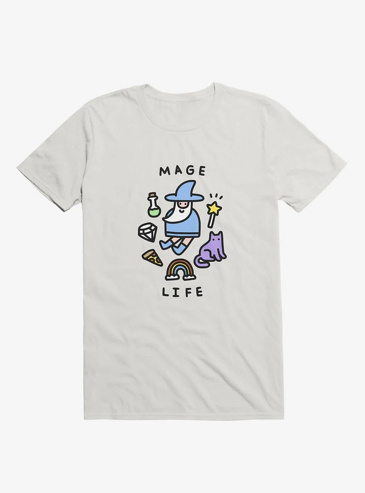 Mage Life Wizard White T-Shirt