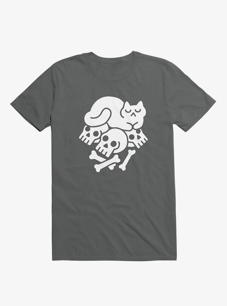 Catnap Skulls And Bones Asphalt Grey T-Shirt