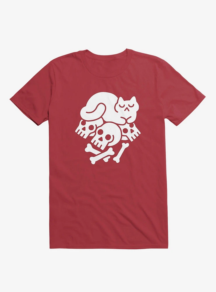 Catnap Cat Red T-Shirt